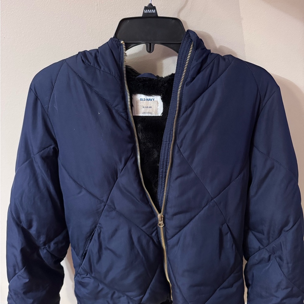 Old Navy Dark Blue Puffer Jacket